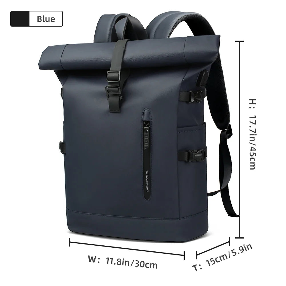 HK Expandable Travel Backpack - Large Waterproof 15.6 Inch Laptop Hiking Rucksack with USB Charging Port