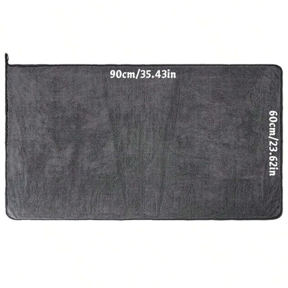 Dark Gray Car Microfiber Towel - Oversized Ultra Absorbent Cleaning Cloth for Car Wash & Detailing