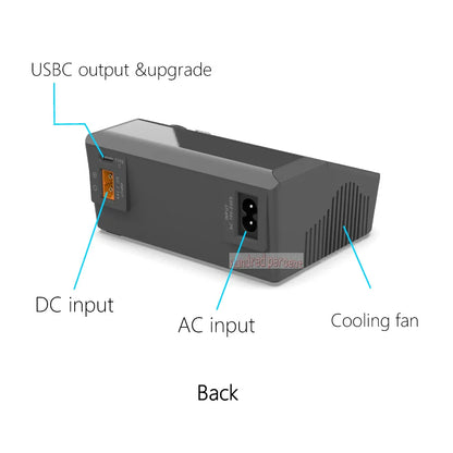 ToolkitRC M6DAC Dual Channel Smart LiPo Battery Charger – 200W AC, 350W DC x2, 15A for 1-6S LiHV PD 65W Discharger