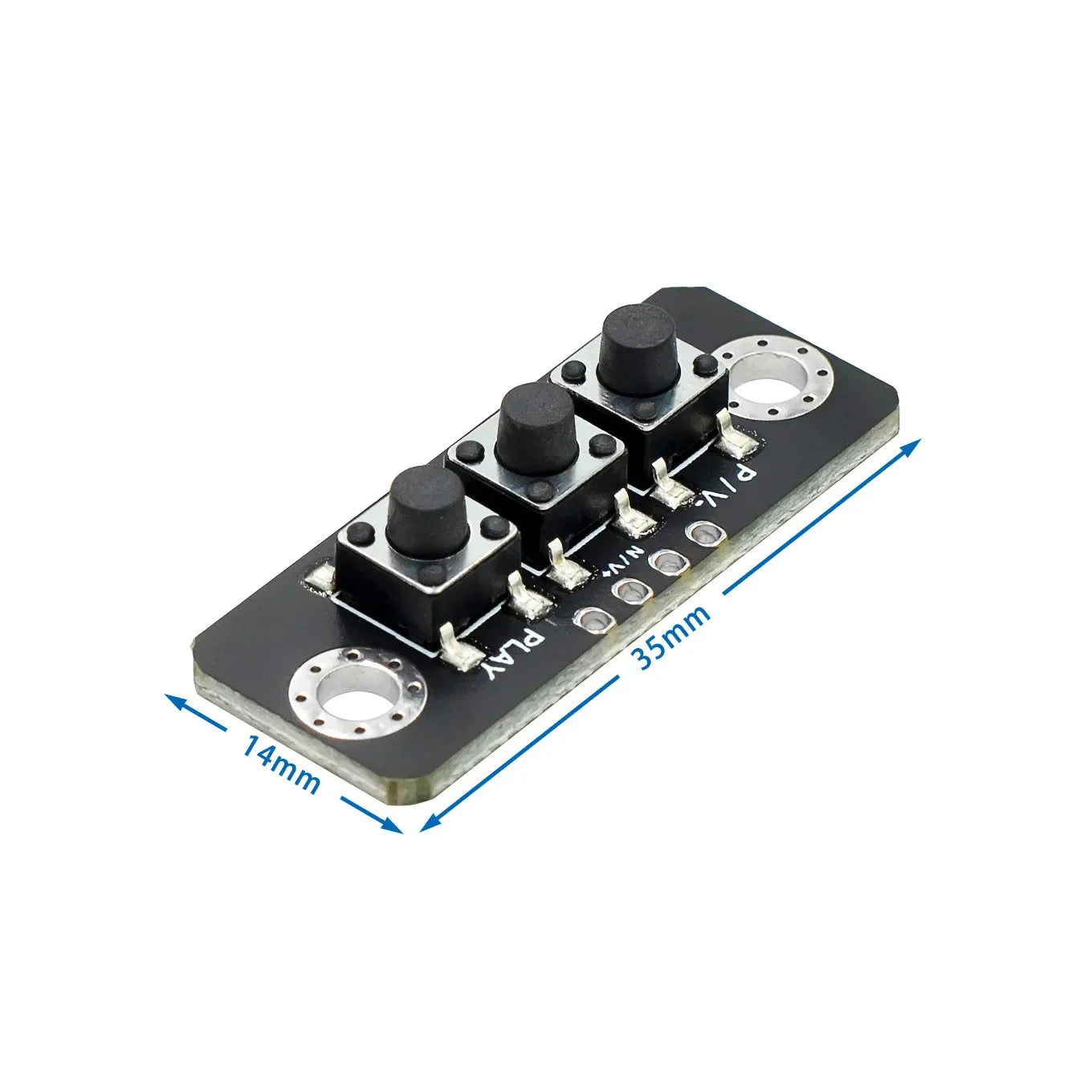 Independent Button Module - 1 to 6 Bit MCU Micro Switch Board for Bluetooth Power Amplifiers and DIY Electronics