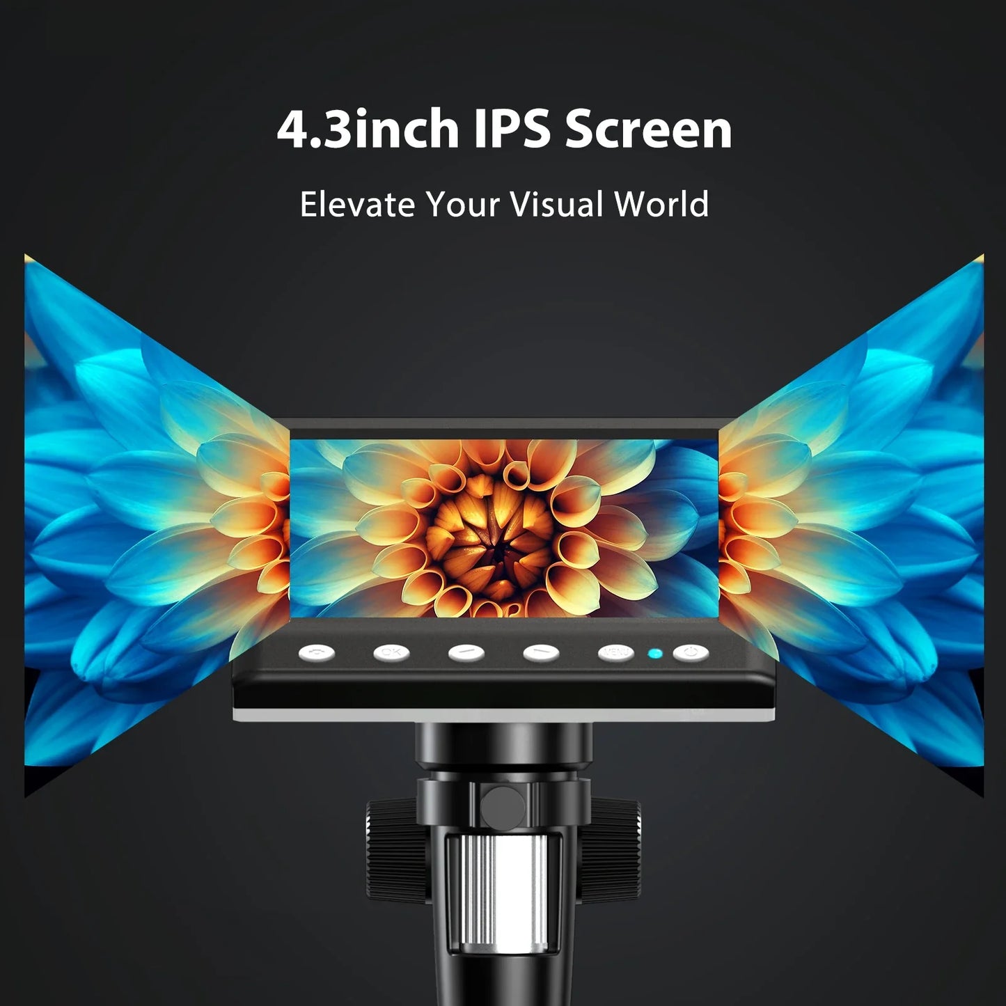 Hayve 4.3” Digital Microscope – 1000X 1080P Coin & Soldering Microscope with 8 LEDs, PC View Video Inspection Tool for Electronics Repair