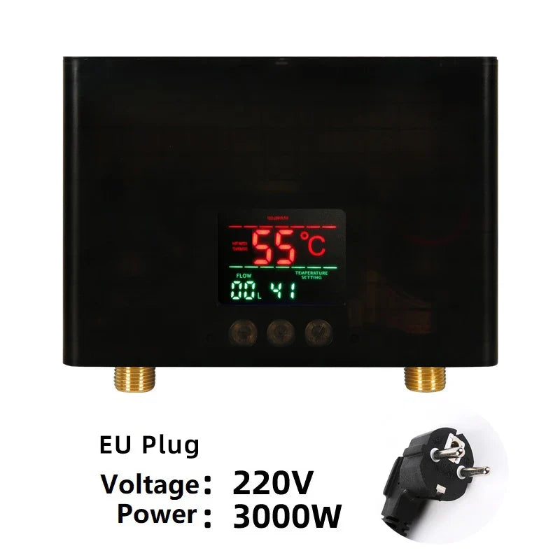 110V/220V Instant Water Heater 3000W/5500W | Wall-Mounted Electric Shower Heater for Bathroom & Kitchen Hot Water