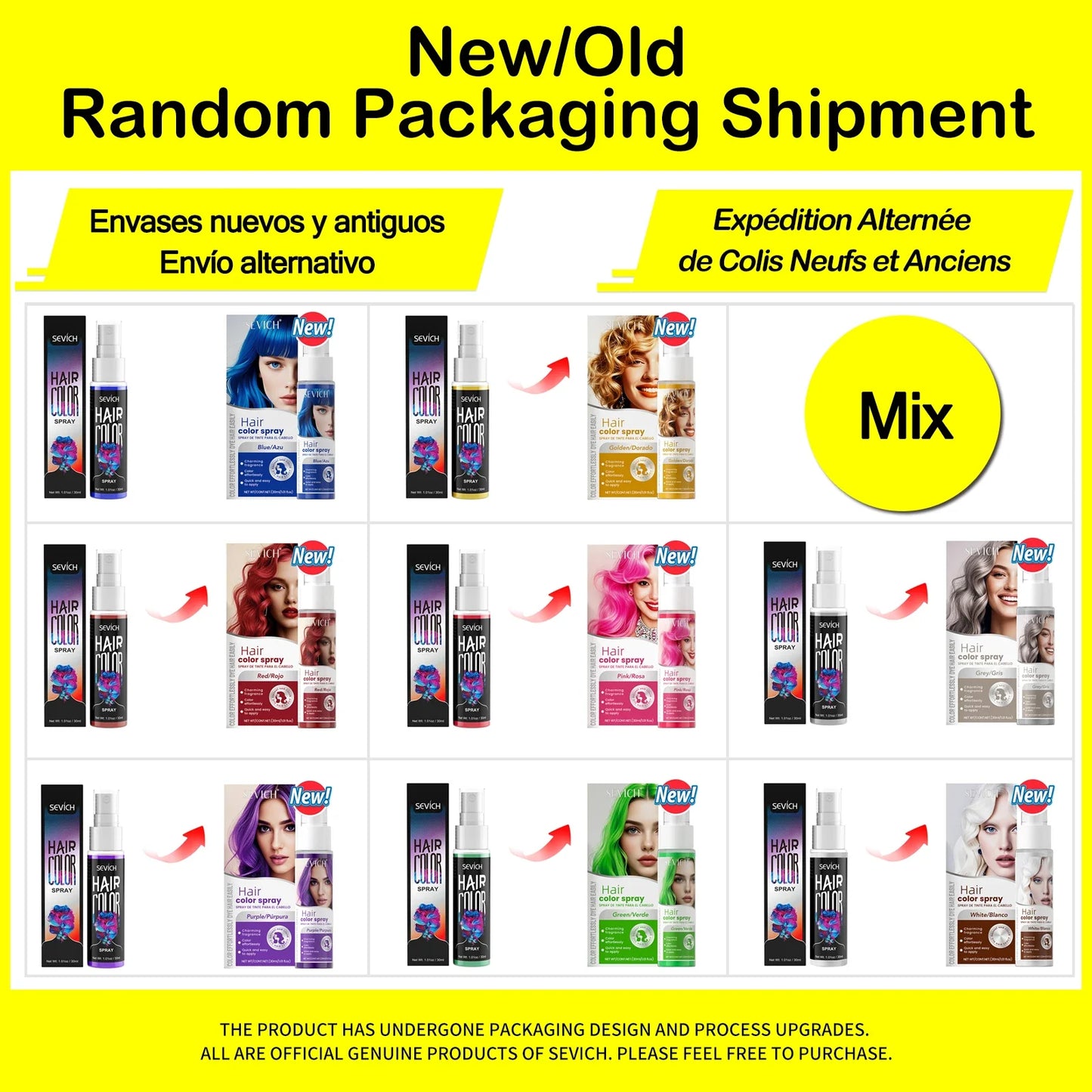 Temporary Hair Color Spray - Washable Instant Hair Dye for Multi-Color DIY Styling, Parties & Salon Looks