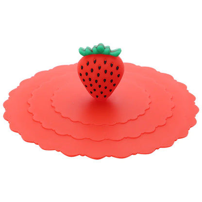 Cartoon 10cm Cute Silicone Cup Cover - Heat-Resistant, Leak-Proof, Dustproof Sealed Lid for Tea Cups