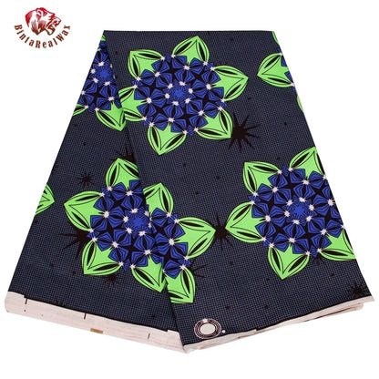 BintaRealWax Geometric Ankara Fabric - Polyester Sewing Cloth by the Yard FP6258