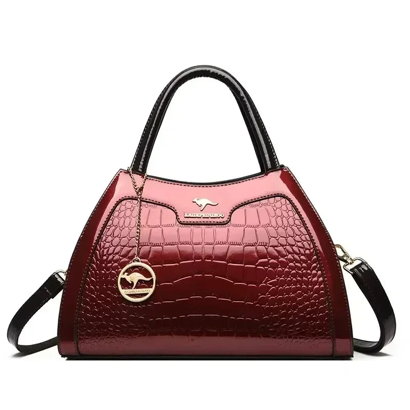 Luxury Fashion Print Women’s Handbag – Large Capacity Soft Leather Shoulder & Crossbody Designer Purse