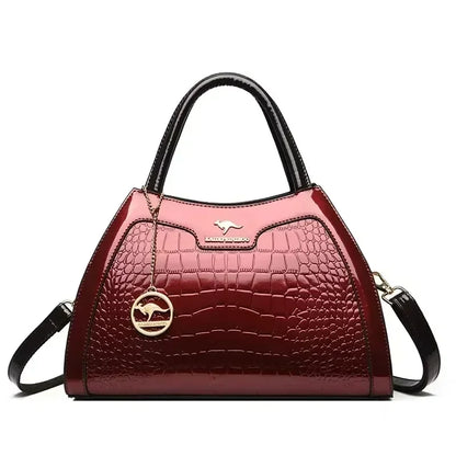 Luxury Fashion Print Women’s Handbag – Large Capacity Soft Leather Shoulder & Crossbody Designer Purse