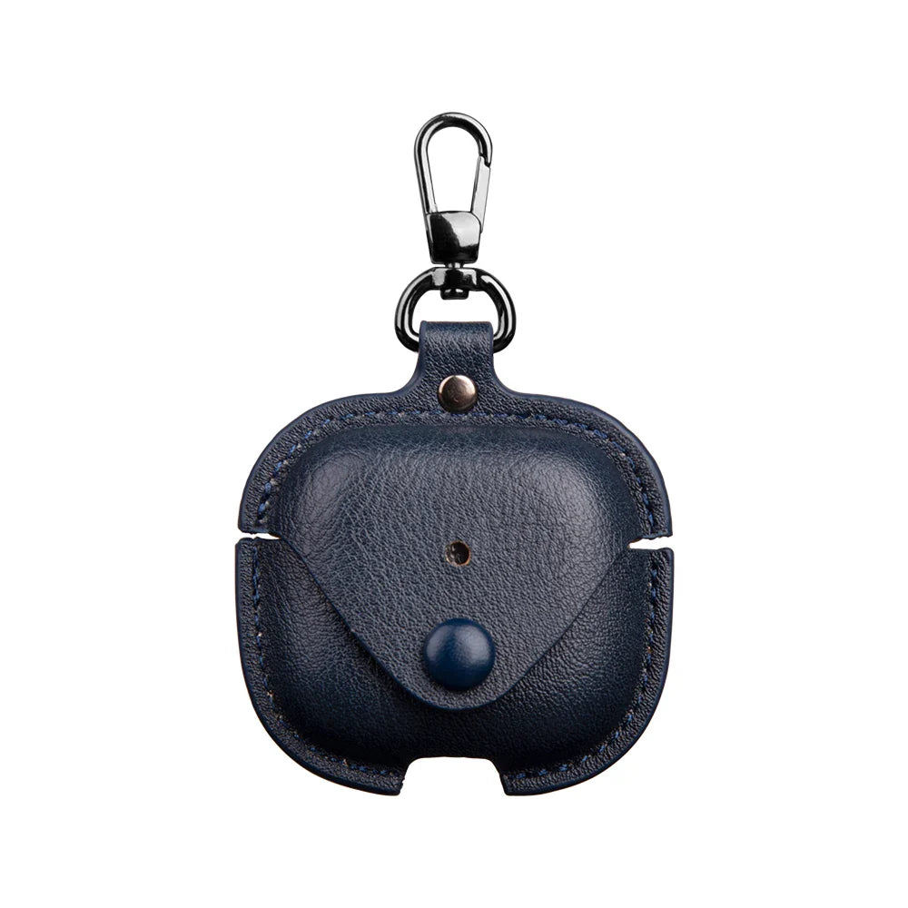 Leather Business Case for AirPods 4 – Luxury PU Headphone Cover with Hook