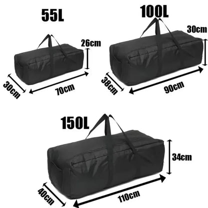 55L-150L Waterproof Duffle Bag - 1680D Oxford Fabric Foldable Travel & Hiking Storage Backpack