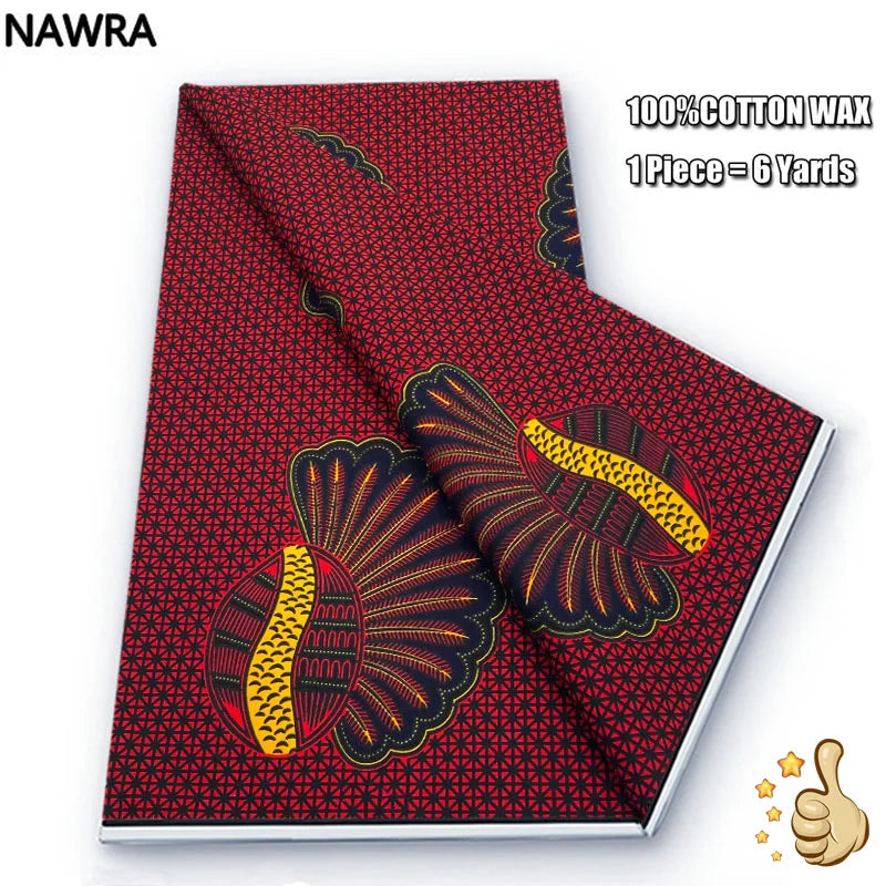 Original 100% Cotton African Wax Print Fabric - Soft Ankara Batik DIY Pagne