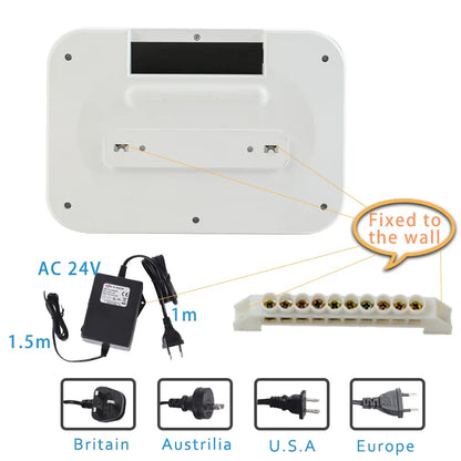 8 Station WiFi Indoor Smart Sprinkler Controller – Remote Irrigation System Control via Phone, Alexa Compatible