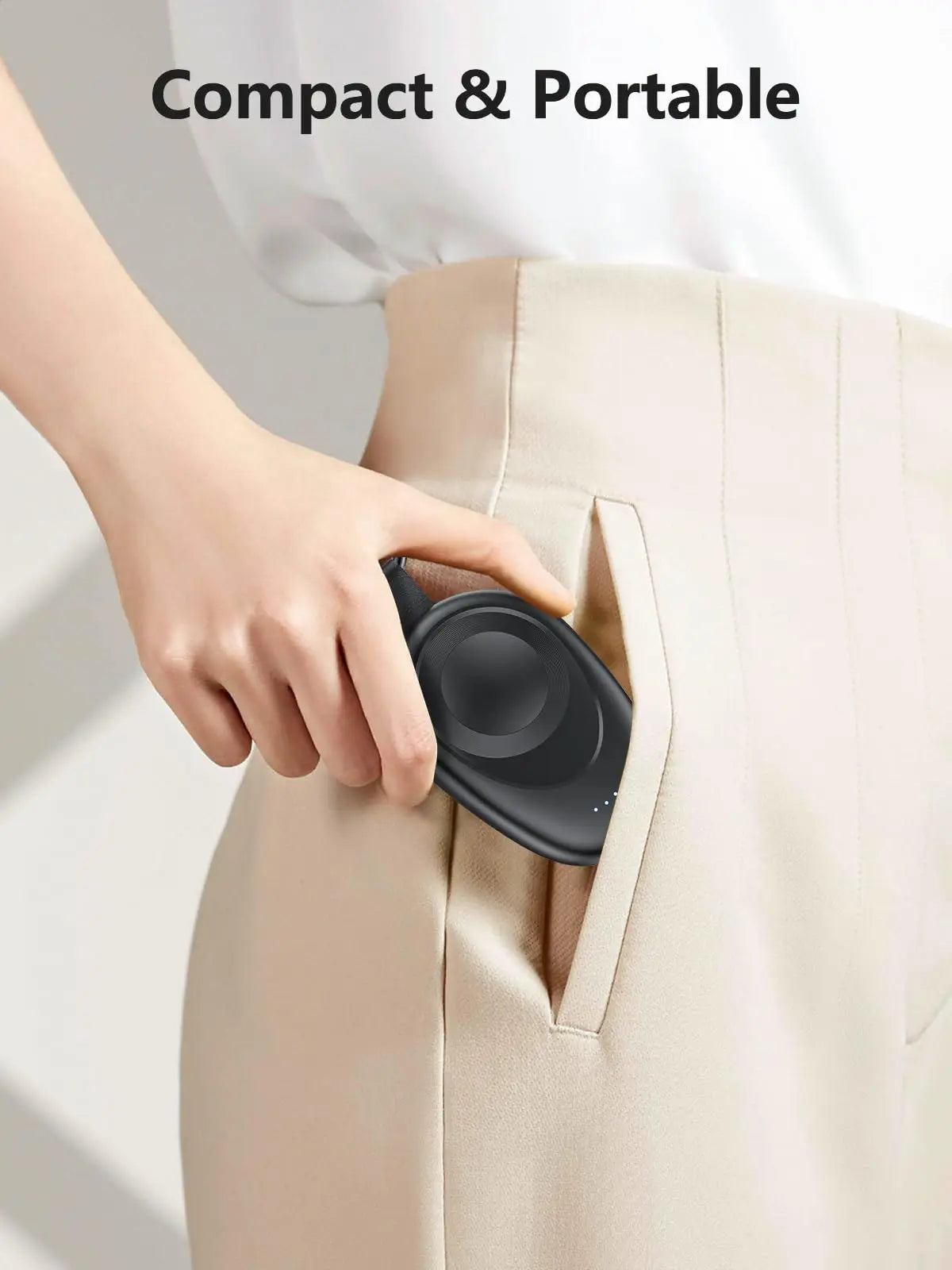 1400mAh Portable Wireless Power Bank — Magnetic Keychain Charger for Samsung Galaxy Watch 7/Ultra/6/6 Classic/5 Pro/4/3 & Active 2/1