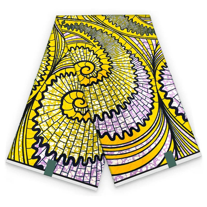 2026 African Ankara Wax Print Fabric - 100% Cotton Soft High Quality Original Real Wax Fabric for Party Dresses HH101