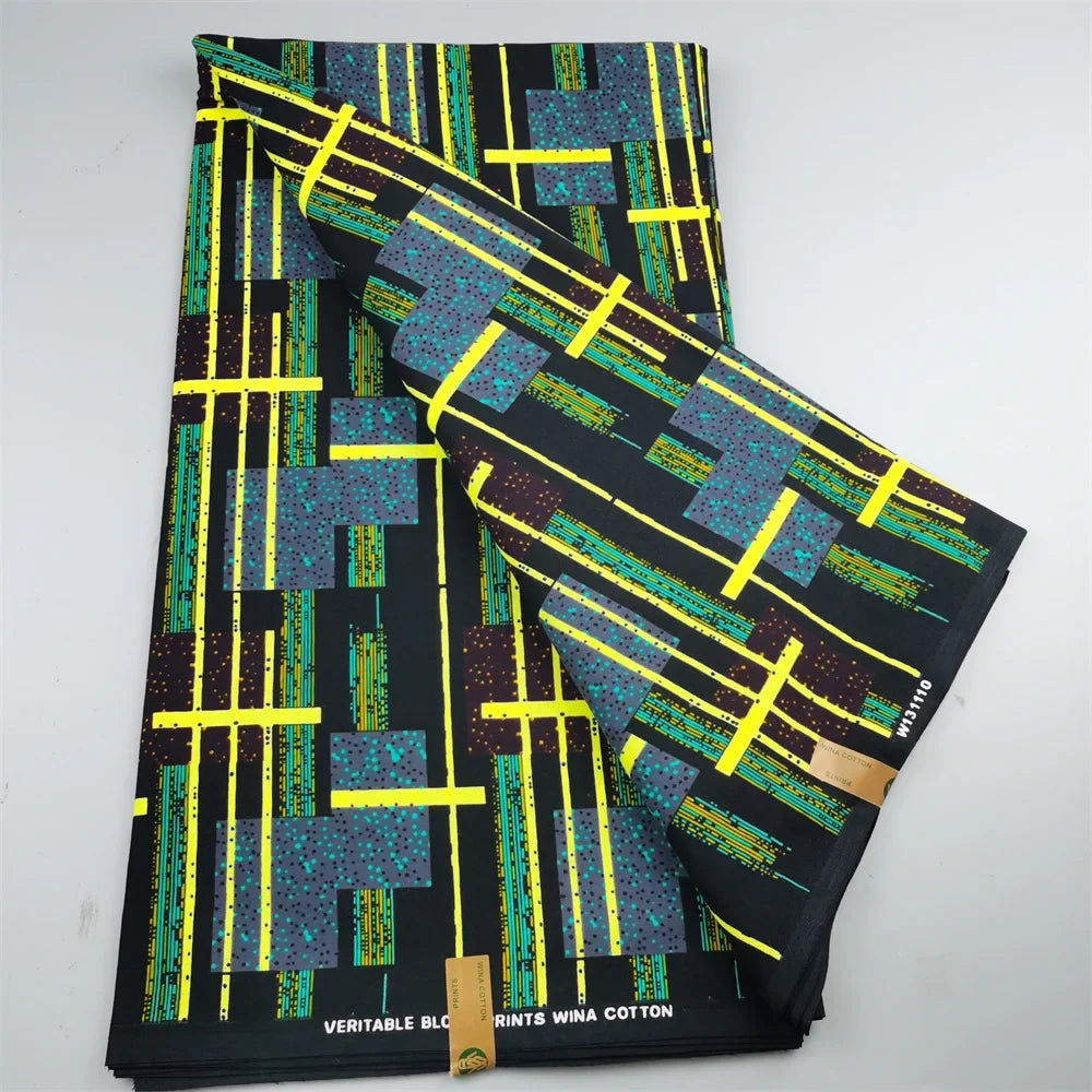 African Ankara Wax Print Fabric - 100% Cotton Nigerian Designer Pagne for Sewing, Party Dresses & DIY Patchwork