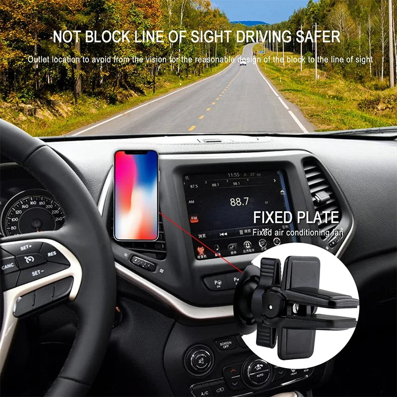 Magnetic Car Phone Holder - 360° Rotating Air Vent Mount for iPhone Samsung Xiaomi Smartphones