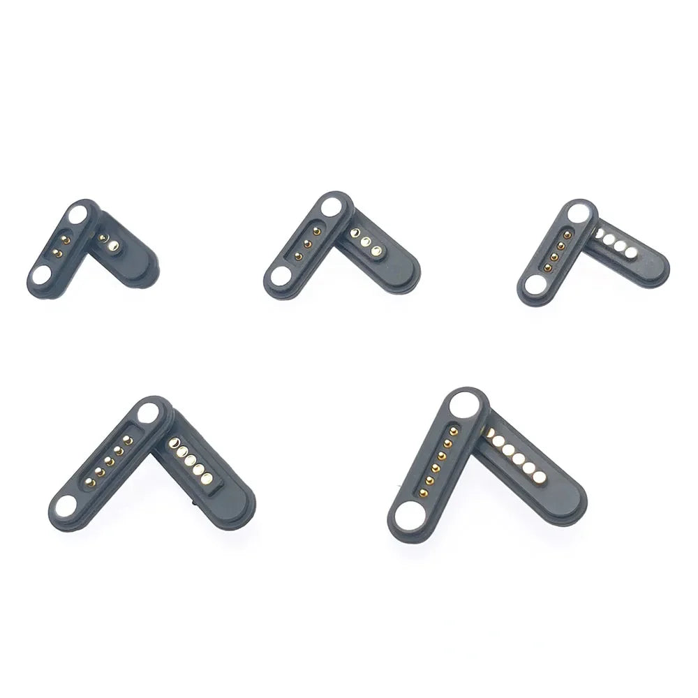 DC 12V 3A Waterproof Magnetic Pogo Pin Connector - 2-6 Pin Spring Loaded Male Female DC Power Socket