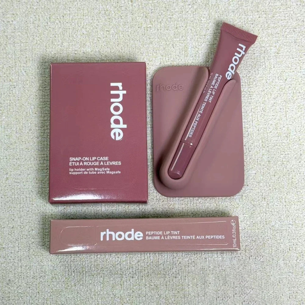 Magnetic Snap-On Lip Gloss Phone Case - MagSafe-Compatible Lipstick Holder for Mobile Phones
