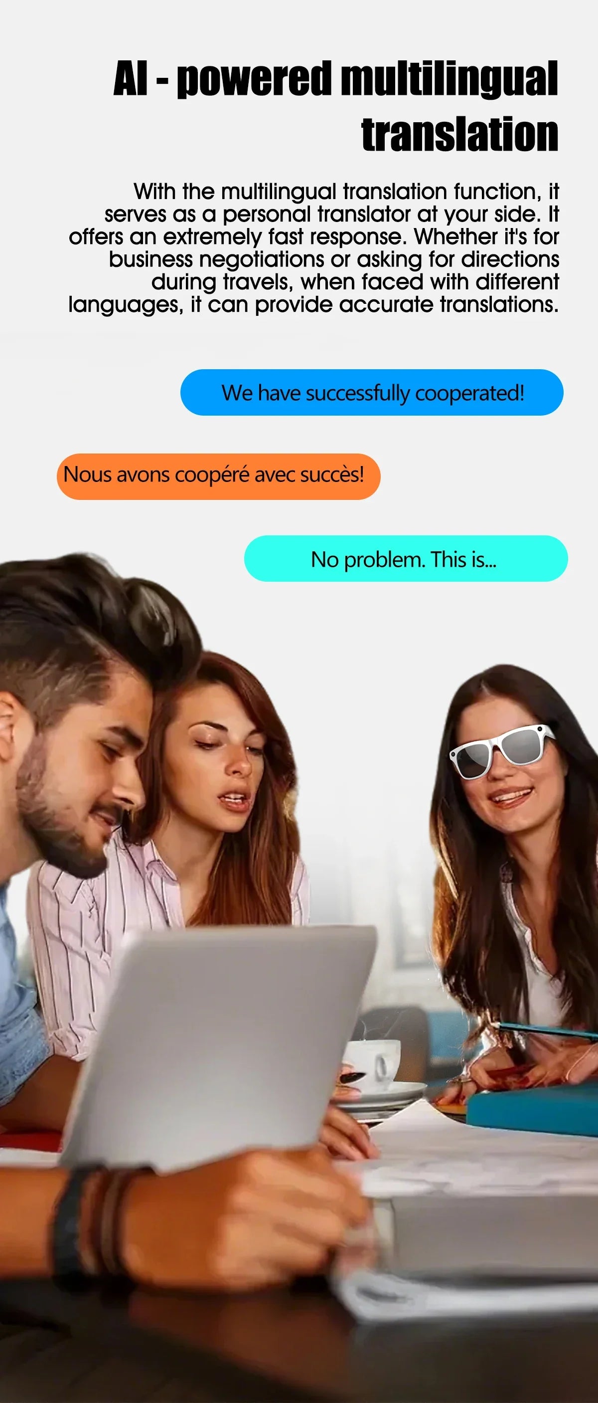 AI Smart Glasses with Camera — Bluetooth Calls, Voice Assistant, Navigation, Waterproof Smart Sports Wearable