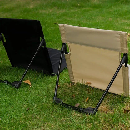 Foldable Outdoor Camping Chair – Portable Garden & Beach Lazy Chair with Backrest Cushion for Picnic, Travel & Relaxation