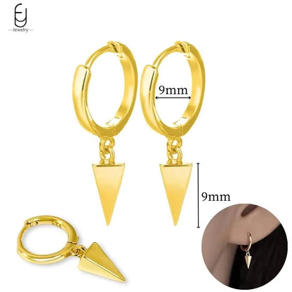 925 Sterling Silver Gold Tassel Earrings - Vintage Crystal Long Chain Hoop Jewelry for Women