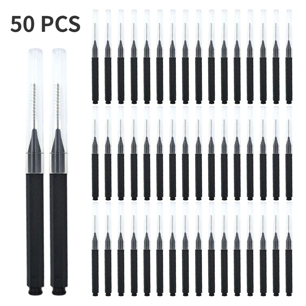 5/10/50PCS Mini Eyebrow & Lash Brushes – Disposable Bendable Brow Perm & Micro Eyelash Applicator Tools