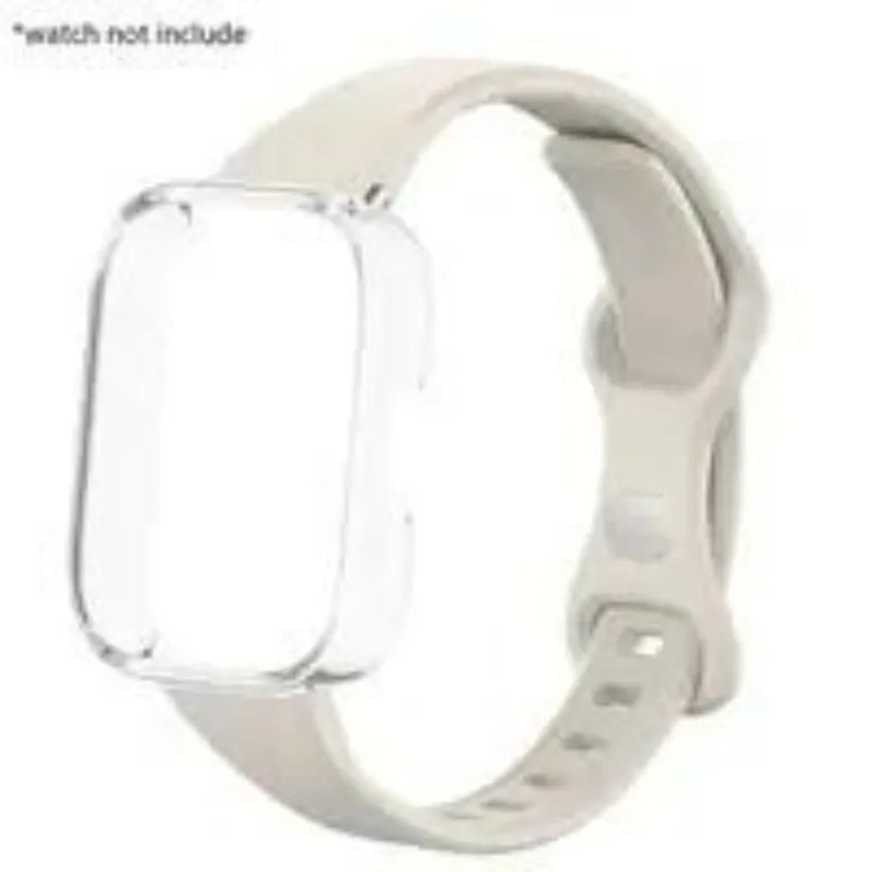 Slim Silicone Strap & Case - Soft Matte Protective Cover Bracelet for Redmi Watch 6/5/4 Active & 5 Lite