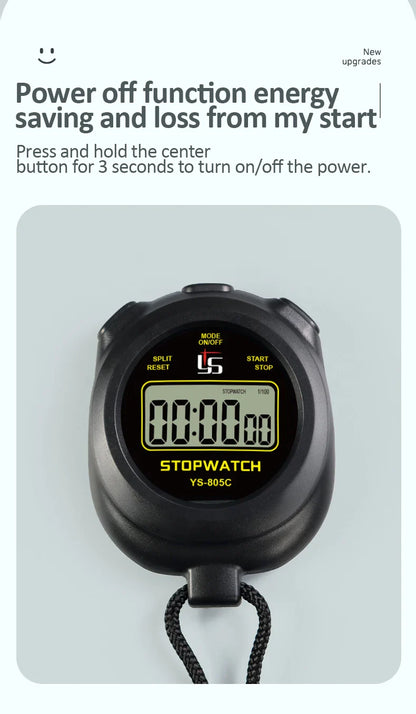Professional Digital Pocket Stopwatch – Handheld Chronometer Timer with 0.01s Precision for Outdoor Sports & Training