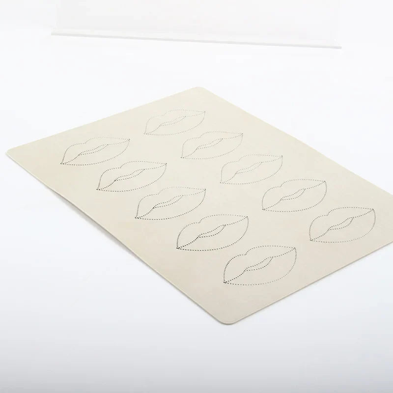 1/5/10PCS Lip Tattoo Practice Skin – No Ink Permanent Makeup Training for Microblading