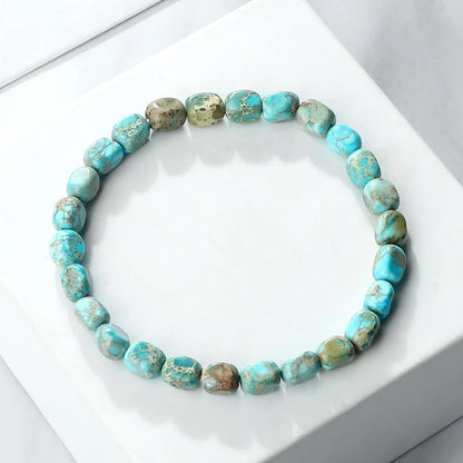 Natural Onyx Stone Bracelet - Bohemian Vintage Charm Elastic Yoga Jewelry for Women & Men