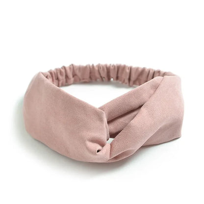 Women Cross Top Knot Headband – Elastic Soft Solid Color Hair Bands, Twisted Knotted Headwrap, Hair Accessories for Girls