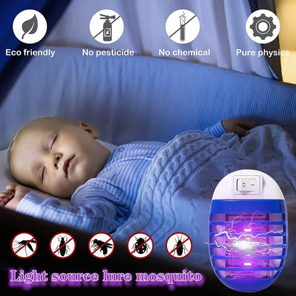 2PCS LED Mosquito Killer Lamp - US/EU Plug Electric Bug Insect Trap Night Light for Home & Indoor Use