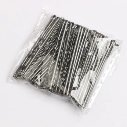 50Pcs Bobby Pin Hair Clips - Solid Grip Styling Pins for Women Girls Curly & Wavy Hairstyles