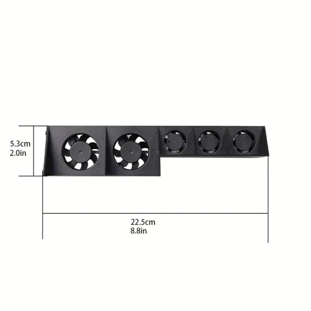 PS4 USB Cooling Fan — External 5-Fan Turbo Cooler with Temperature Control for PlayStation 4