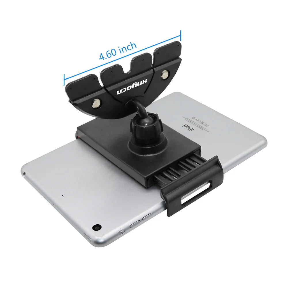 Car CD Slot 360° Rotating Tablet & Phone Holder – Universal Stand for 4–11” iPad, Samsung, Xiaomi