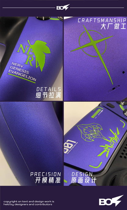 Purple Metallic PS5 Controller Shell Faceplate – DualSense Replacement Cover with Touchpad (BDM-010 to 050)