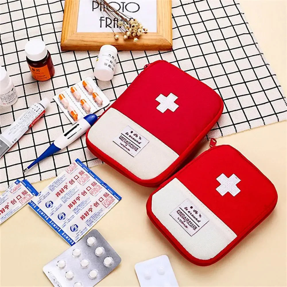 Portable Medicine Bag – Cute First Aid Kit Organizer, Medical Emergency Kits for Outdoor Travel & Household Pill Storage