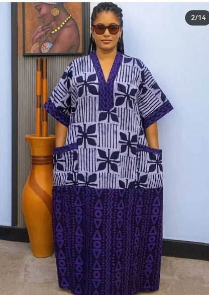 2026 Plus Size African Maxi Dress - Traditional Dashiki Ankara Kaftan Gown