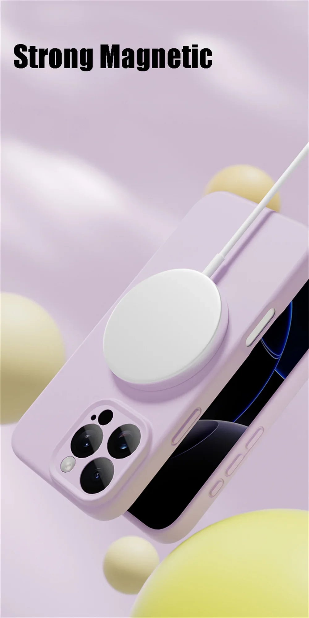 Luxury Liquid Silicone Magsafe Case — Smooth Wireless Charging Cover for iPhone 12-17 Pro Max & Air Models