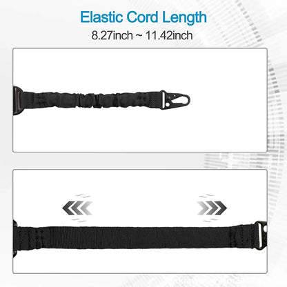 2-Point Extra Long Rifle Sling – Adjustable Gun Strap with Metal Hook QD for Outdoor Sports