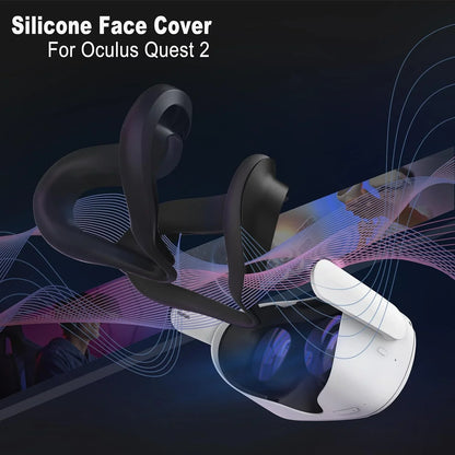 Face Pad Cover with Lens Protectors for Oculus Quest 2 – Washable Silicone VR Accessory for Meta Quest 2