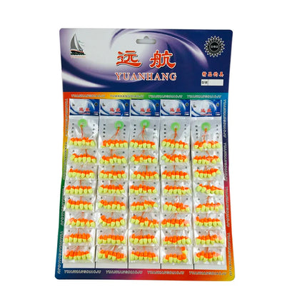 120pcs Oval Fishing Float Beads - Seven Star Bobber Rig Making Beans for Carp Fishing
