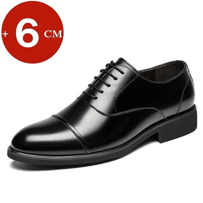 Men's Elevator Dress Shoes - 6CM Heightening Leather Business & Wedding Shoes Size 37-46