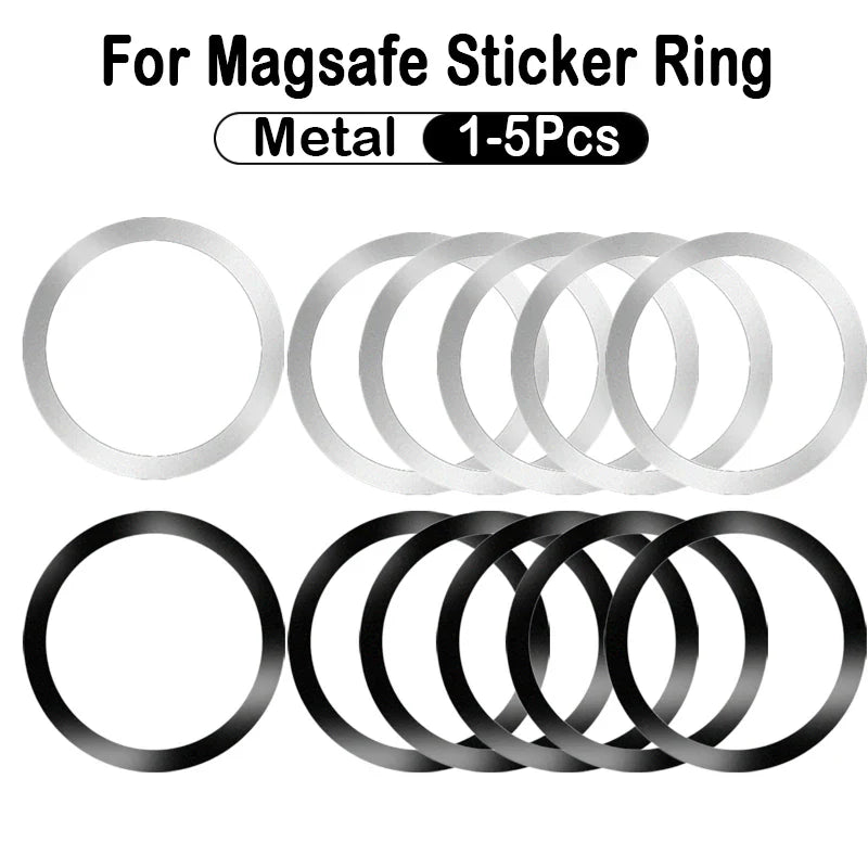 Stainless Steel Universal Magnetic Metal Plate Ring for MagSafe Wireless Charger - Iron Sheet Sticker for Magnet Car Phone Holder