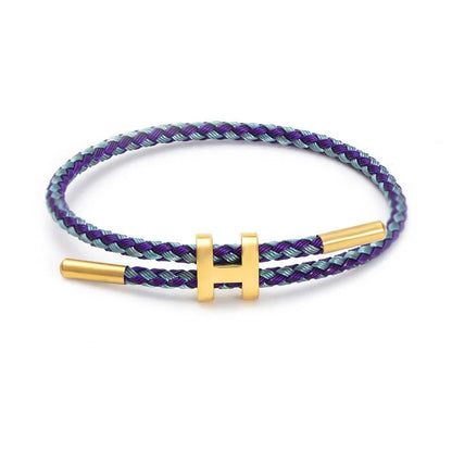 H-Buckle Stainless Steel Rope Bracelet - Multi Functional Fashion Jewelry for Men and Women