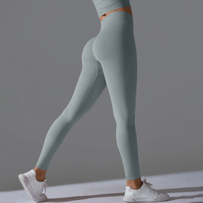 Women's Seamless Yoga Leggings – High Waist Tummy Control, Scrunch Butt Lifting Gym Workout & Outdoor Sports Fitness Pants