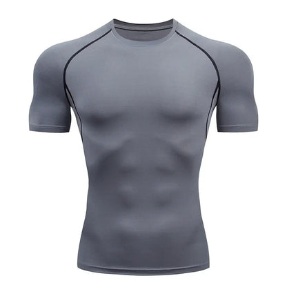 Men's Compression Running Shirt - Short Sleeve Quick Dry Fitness Training T-Shirt Gym Sportswear Top