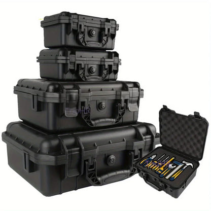 Waterproof Hard Tool Carry Case - Protective Storage Box with Pre-Cut Sponge Organizer for Equipment