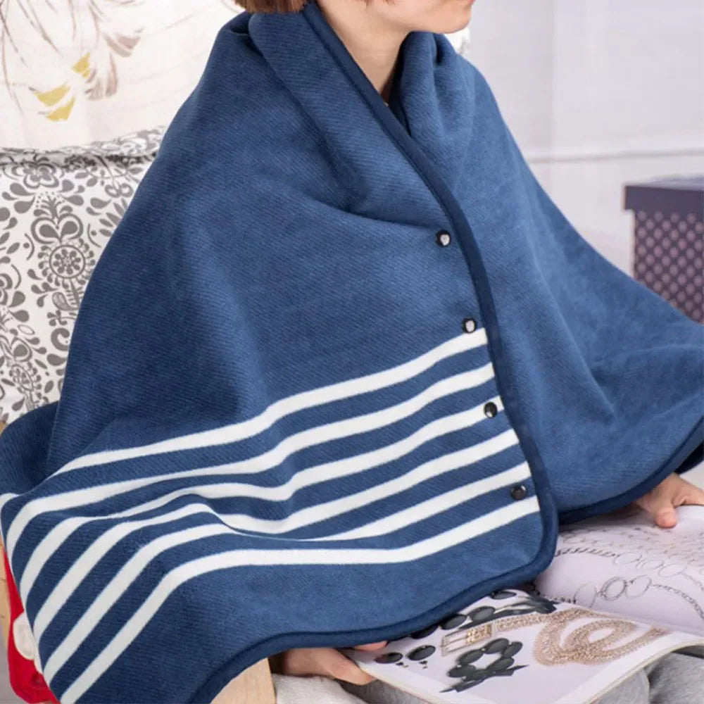 Women’s Double-Layer Tartan Plaid Blanket Scarf – Winter Warm Multifunction Shawl Wrap