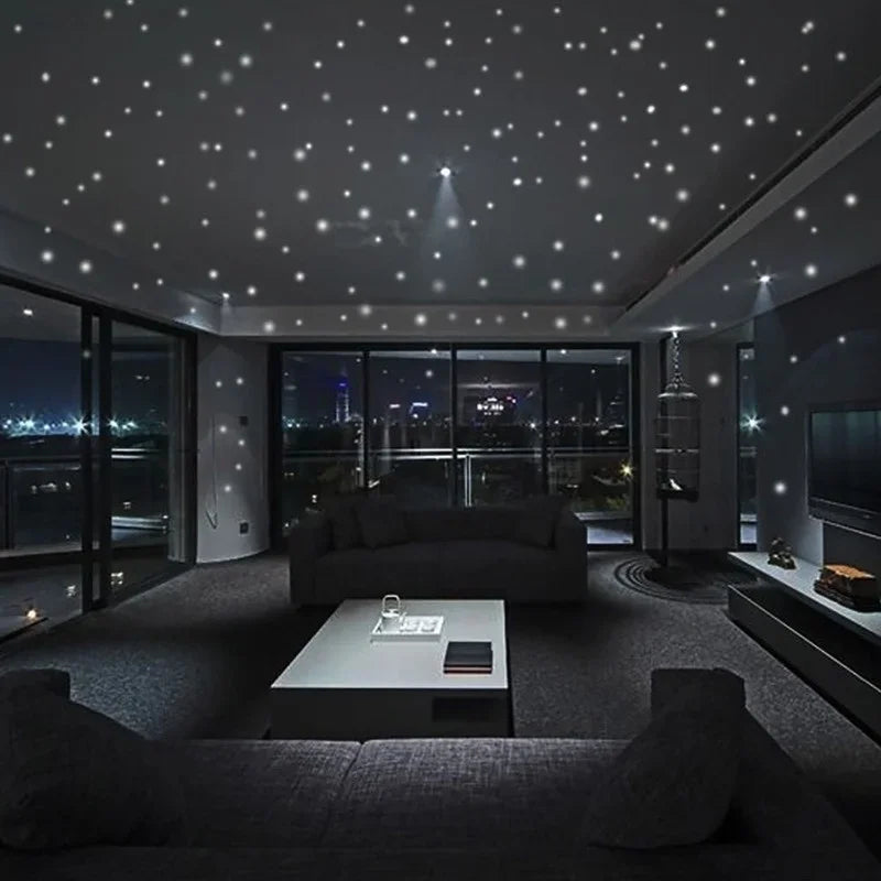 407PCS Glow in the Dark Luminous Wall Stickers - Stars Vinyl Decals for Kids Rooms & Party Decor