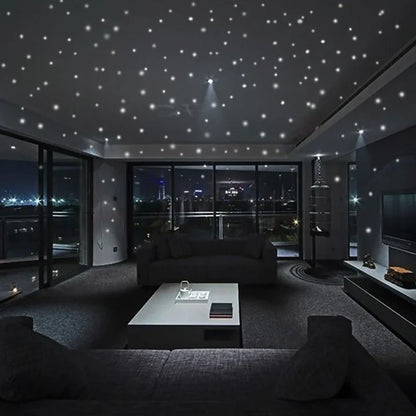 407PCS Glow in the Dark Luminous Wall Stickers - Stars Vinyl Decals for Kids Rooms & Party Decor